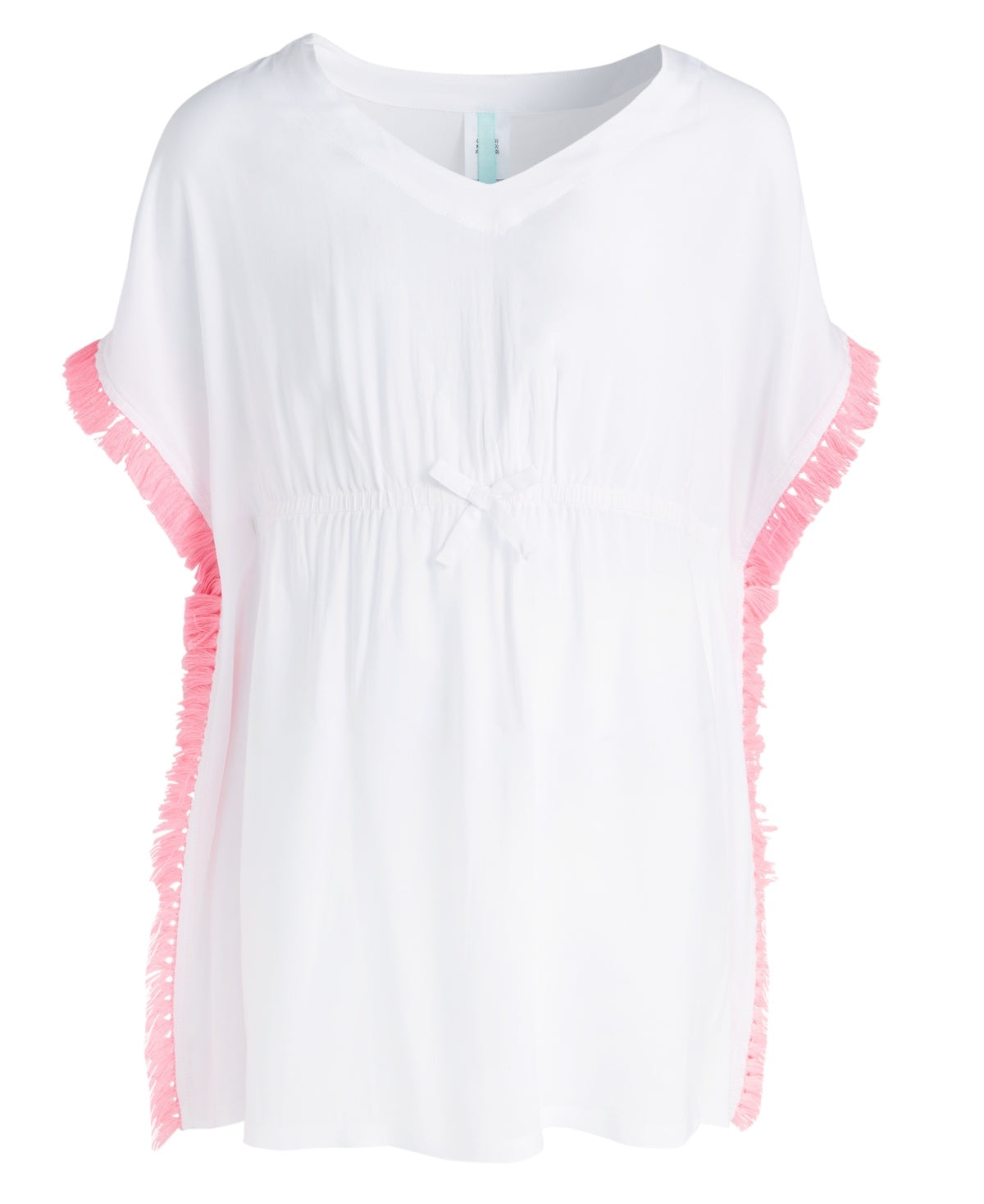 Breaking Waves Big Girls Tassel-Trimmed Kimono Cover-Up