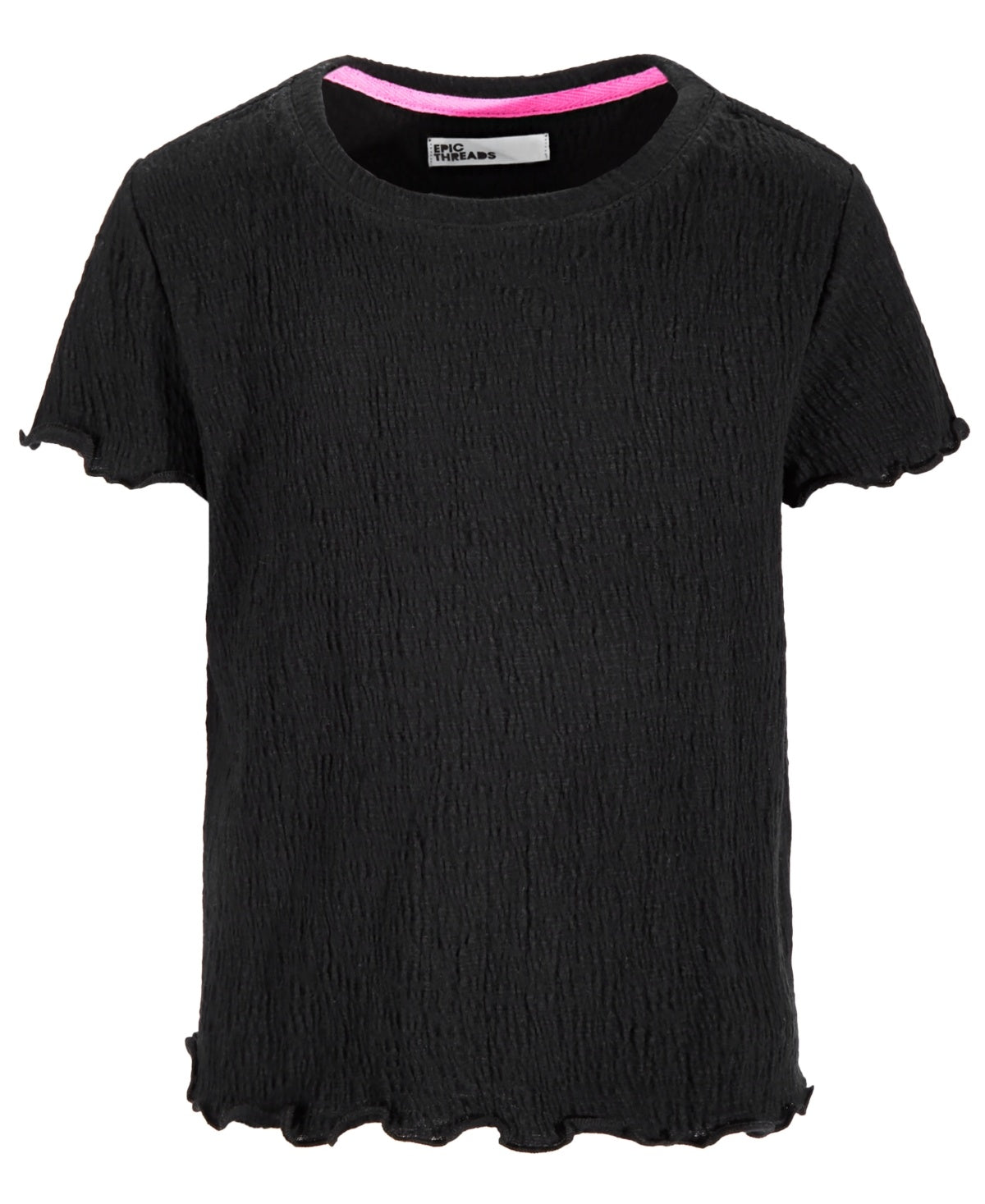 Epic Threads Little Girls Solid-Color Textured T-Shirt