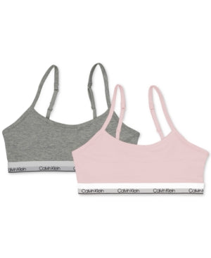 Calvin Klein Little & Big Girls 2-Pc. Adjustable Cropped Bras