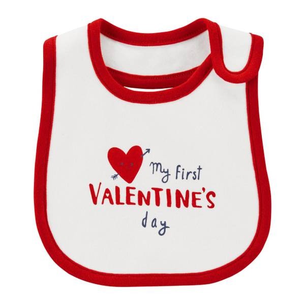 Carter's Baby First Valentine's Day Printed Cotton Bib