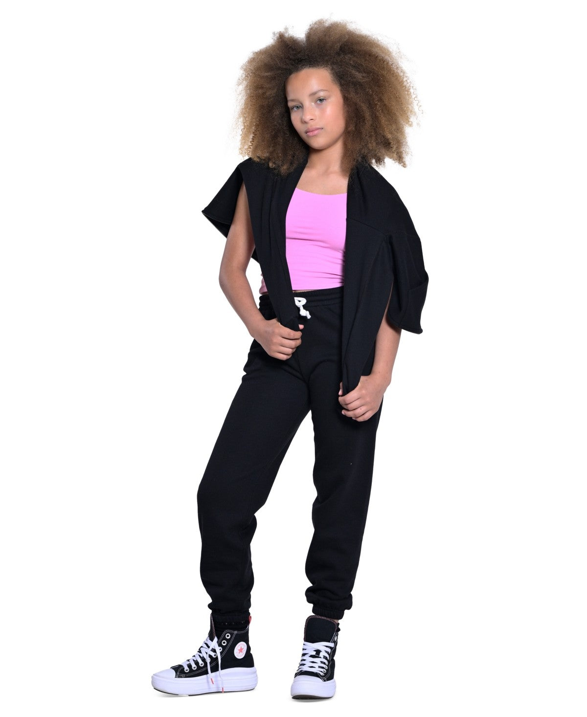 With Jules Big Girls Jogger Sweatpants - Black