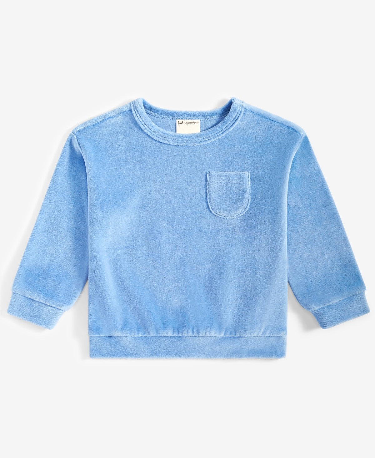 First Impressions Baby Boys Solid Velour Sweatshirt