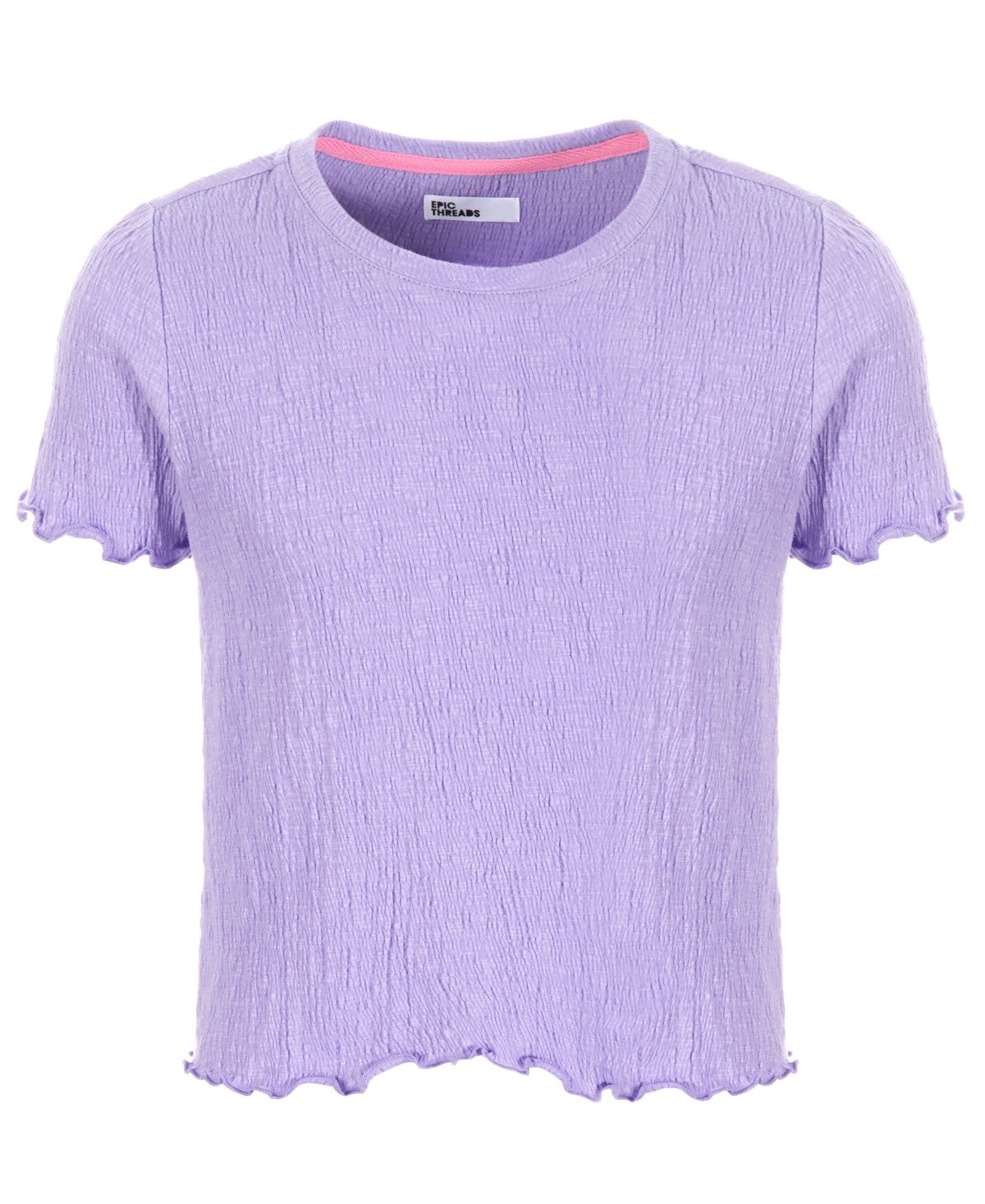 Epic Threads Big Girls Solid-Color Textured T-Shirt - Sand Verbena