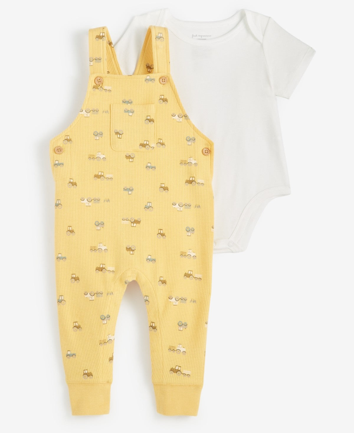 First Impressions Baby Boys On The Farm Bodysuit & Overalls, 2 Piece Set