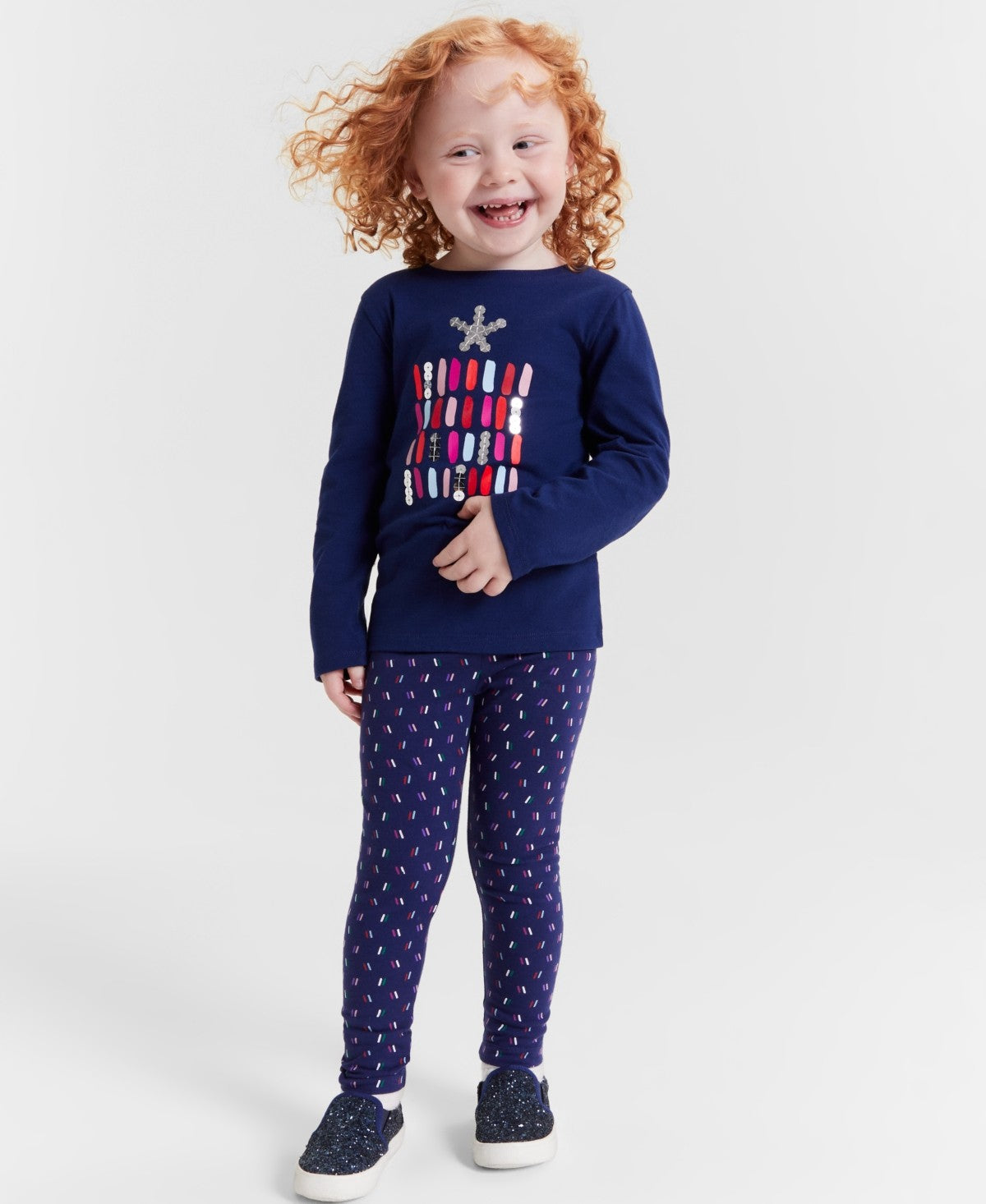 Epic Threads Toddler Girls Long-Sleeve Present Graphic T-Shirt