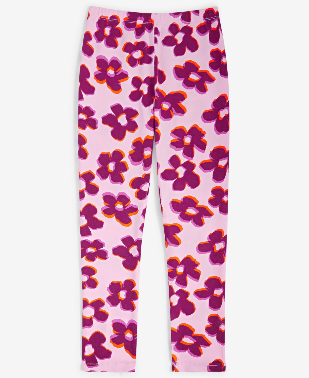 Epic Threads Girls Blurred Floral-Print Leggings- Rosy Pink