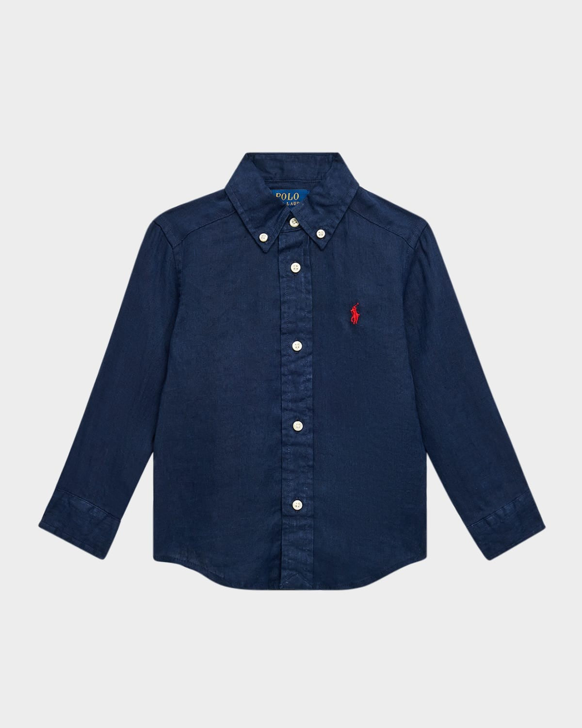 Polo Ralph Lauren Boys Linen Shirt - Newport Navy $59.50 online