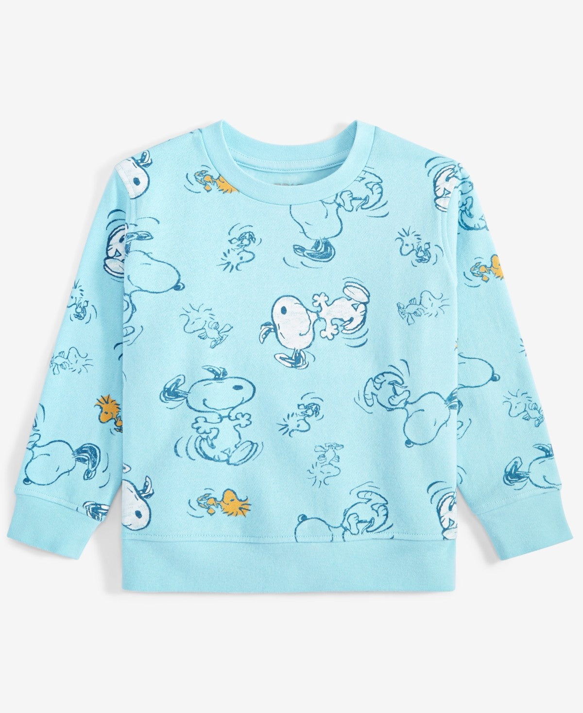 Epic Threads Toddler Boys Snoopy Allover Print Fleece Sweatshirt- Crystal Blue