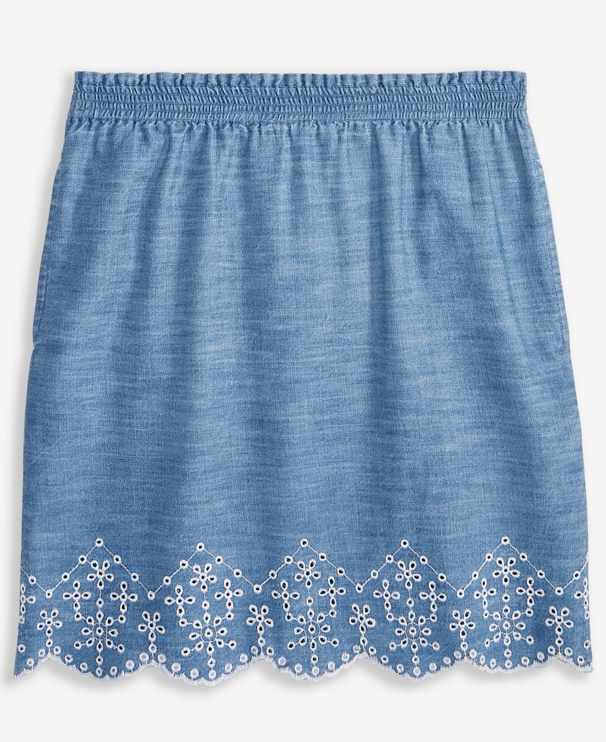 Epic Threads Little Girls Eyelet-Trim Chambray Skirt