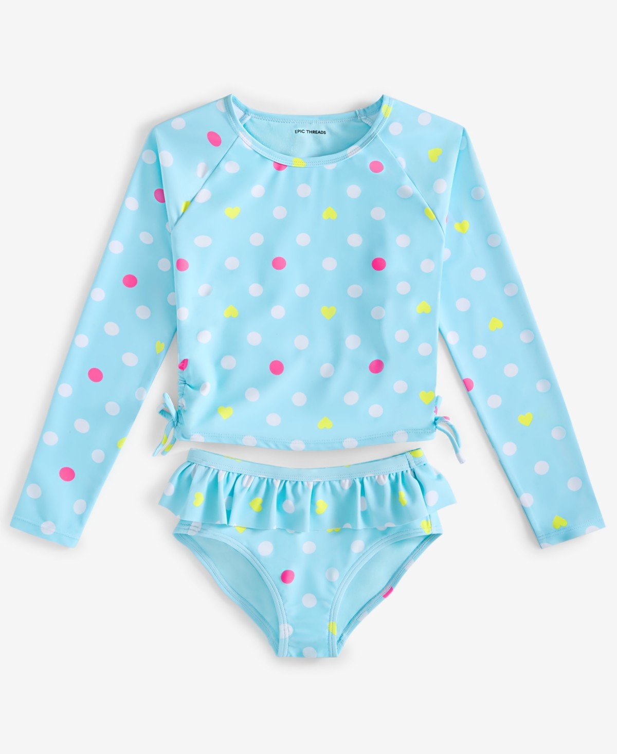 Epic Threads Toddler Girls Splayful Dot Long-Sleeve Rash Guard Two Piece Set