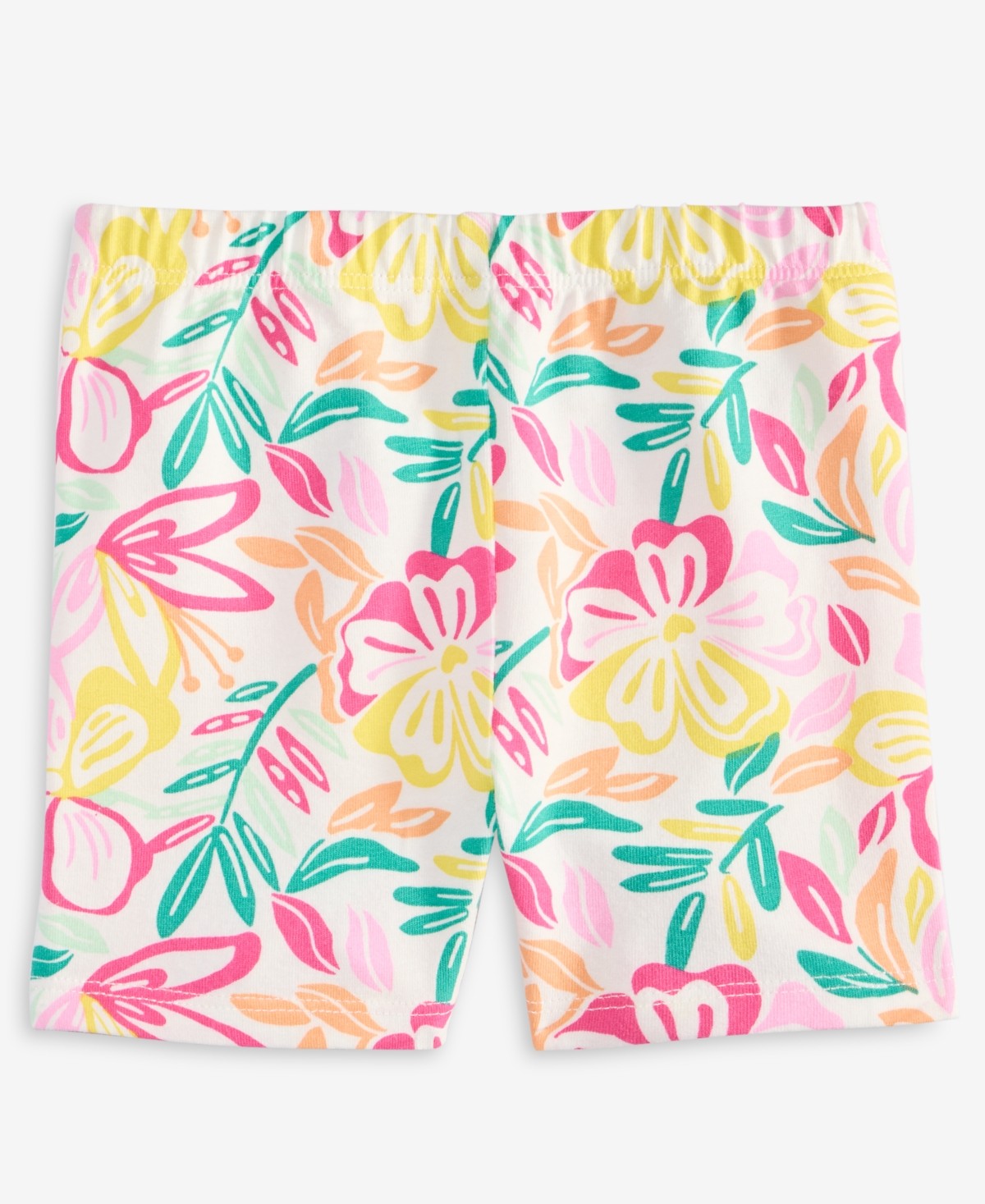 First Impressions Baby Girls Modern Tropical-Print Biker Shorts