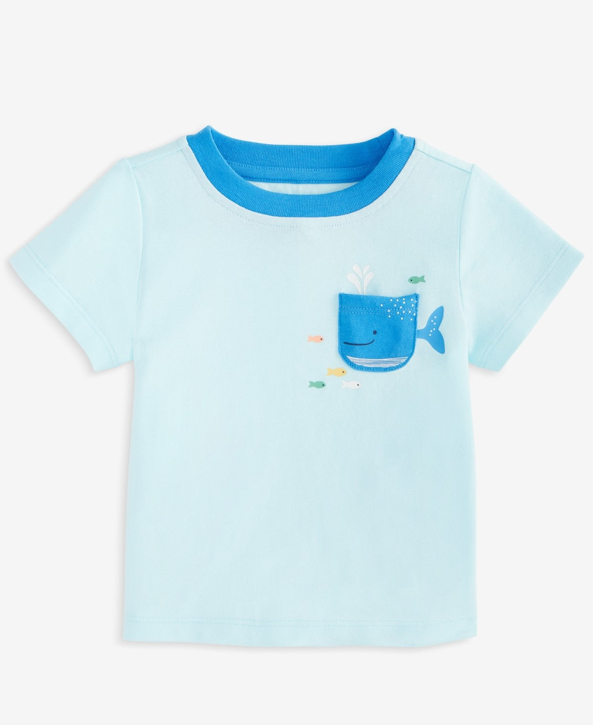 First Impressions Baby Boys Whale Graphic Pocket T-Shirt