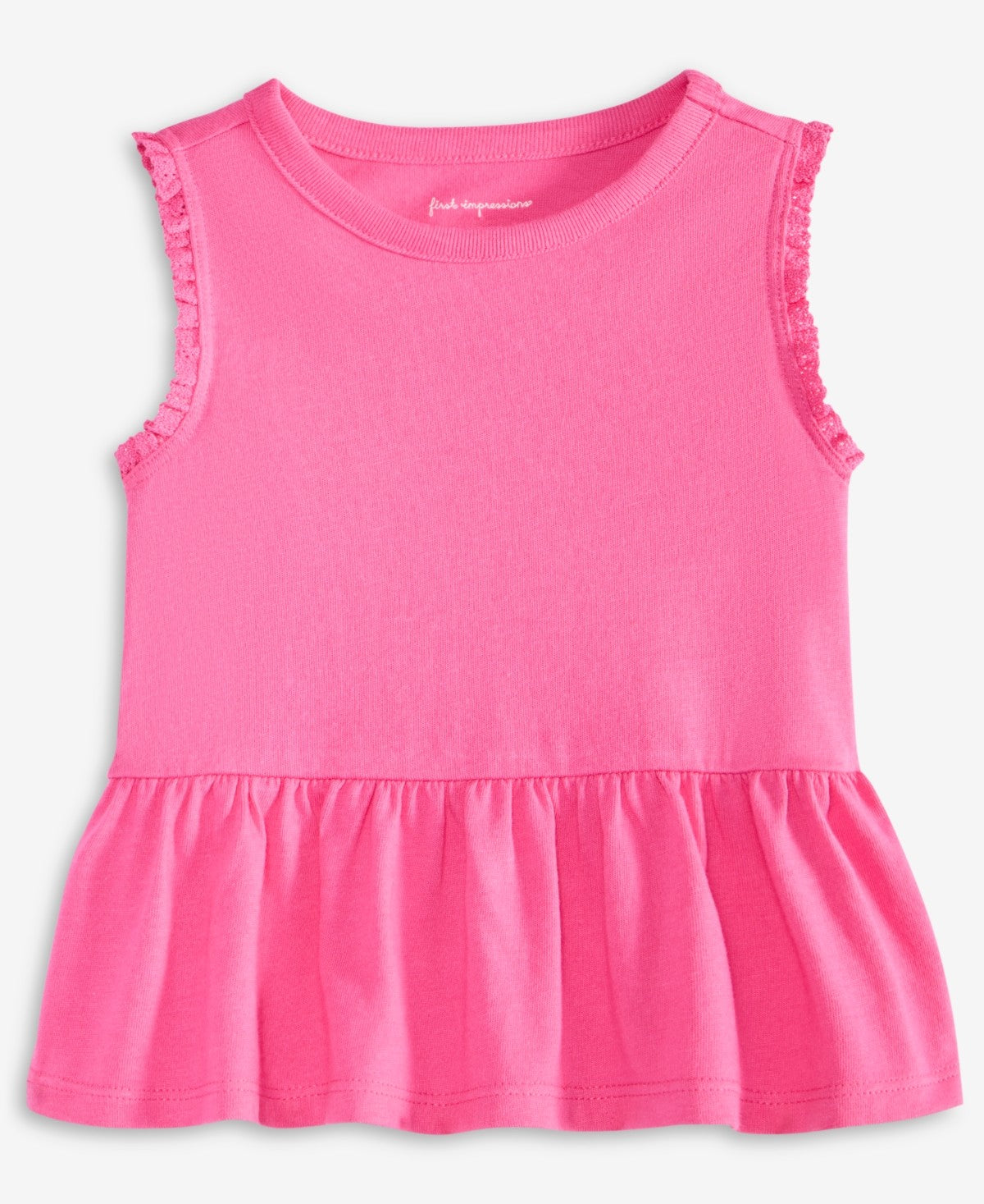 First Impressions Baby Girls Mix and Match Solid Rib Ruffled Tank Top