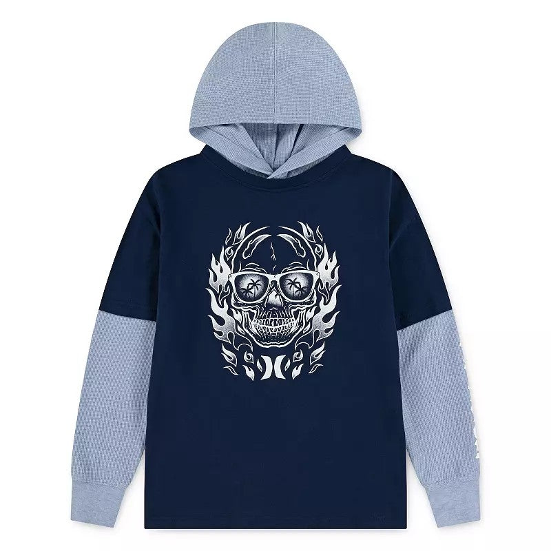 Hurley Graphic Hooded Twofer Lightweight Pullover T-shirt