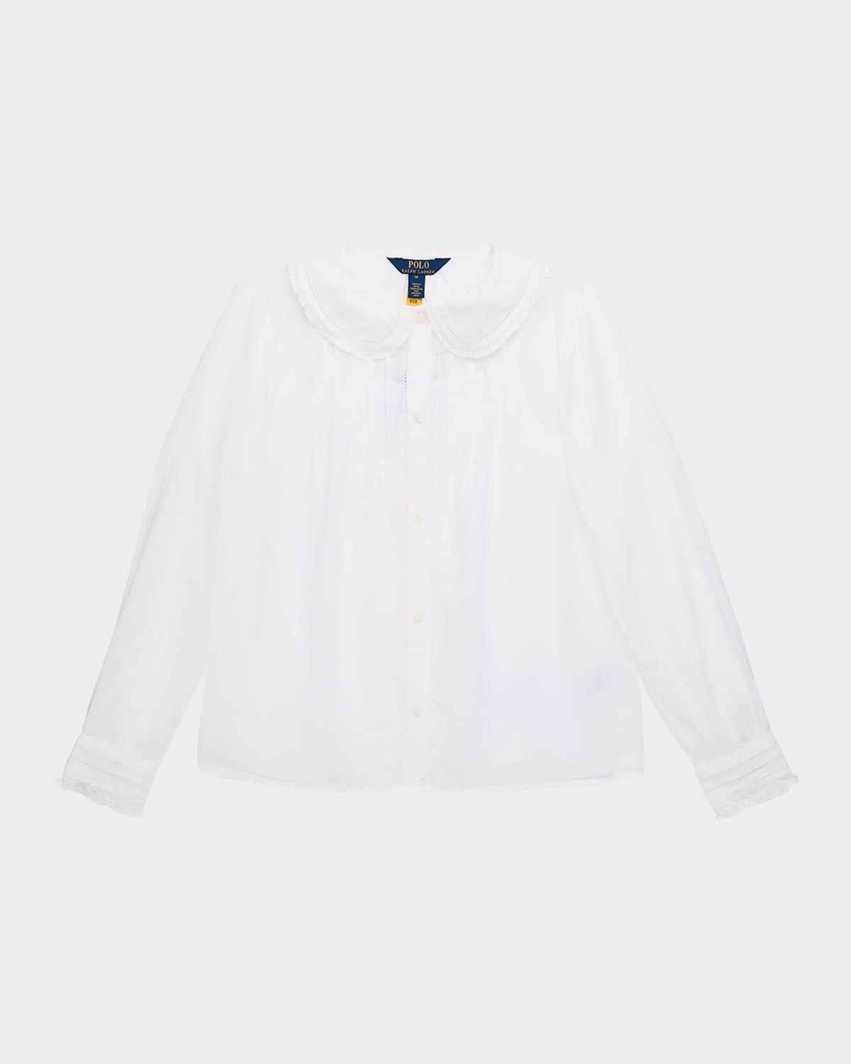 Polo Ralph Lauren Girl's Ruffled Cotton Voile Top