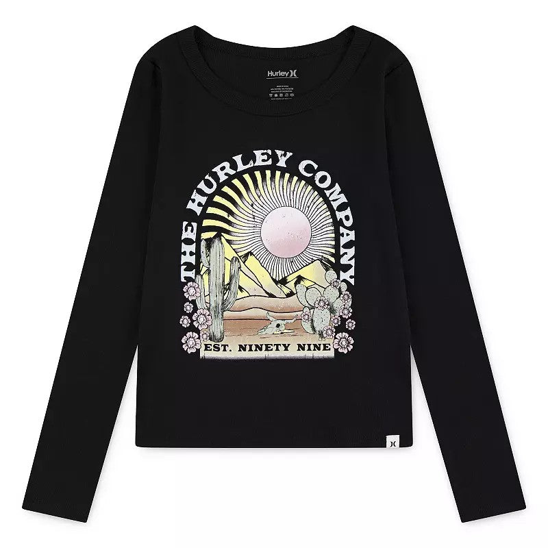 Hurley Girls Floral Long Sleeve T-shirt