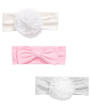 First Impressions Baby Girls 3 Piece Headband Set