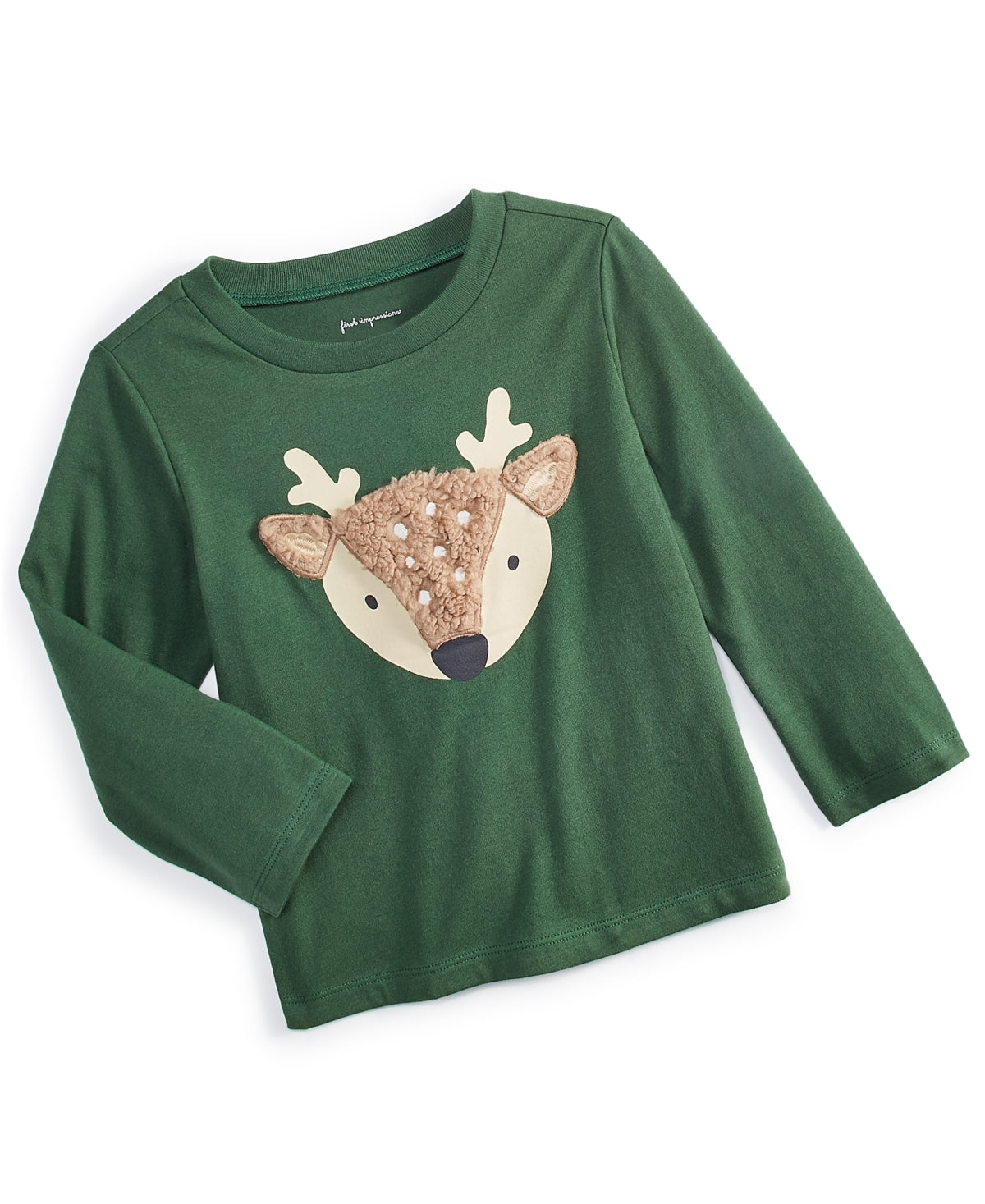 First Impressions Baby Boys O Deer Shirt- Rainforest