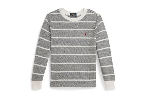 Polo Ralph Lauren Boys Striped Waffle Cotton Long Sleeve T-Shirts