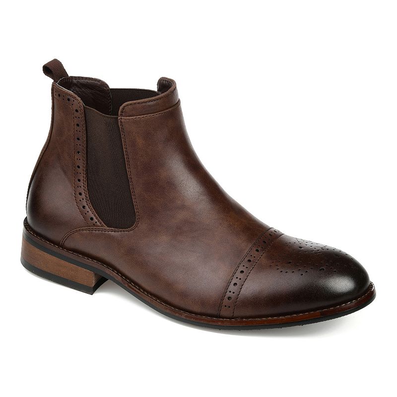Vance Co. Men's Garrett Wide Cap Toe Chelsea Boots