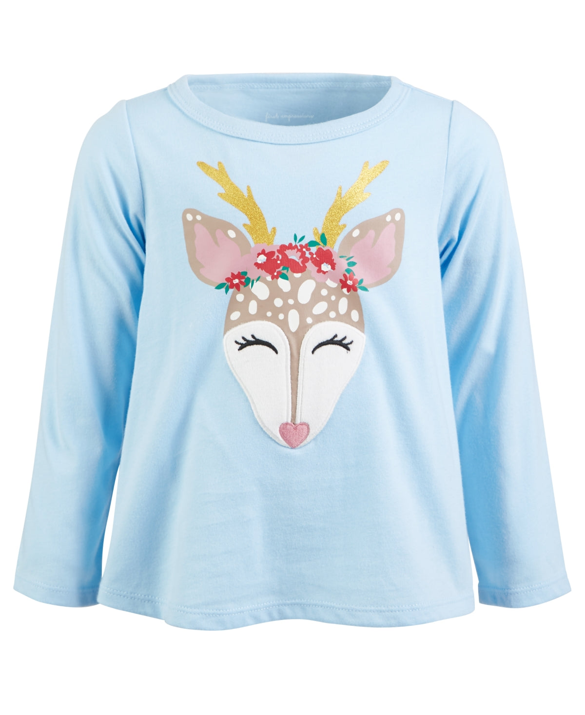 First Impressions Baby Girls Sweet Doe Long-Sleeve T-Shirt