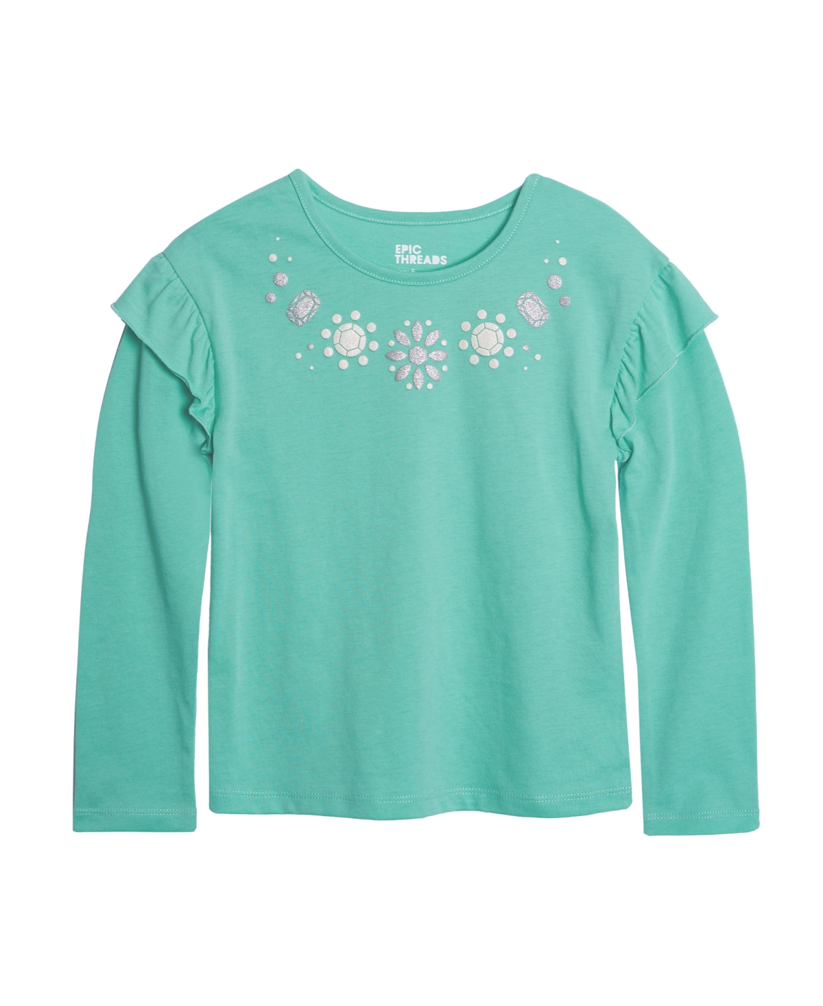 Epic Threads Little and Big Girls Snowflake T-shirt