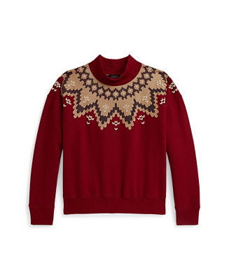 Polo Ralph Lauren Girls' Fair Isle Boxy Long-Sleeve Sweatshirt