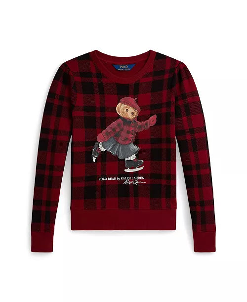 Polo Ralph Lauren Girls' Plaid Long-Sleeve Sweatshirt