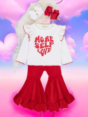 Red Bell ‘More Self Love’ Bell Bottom Set