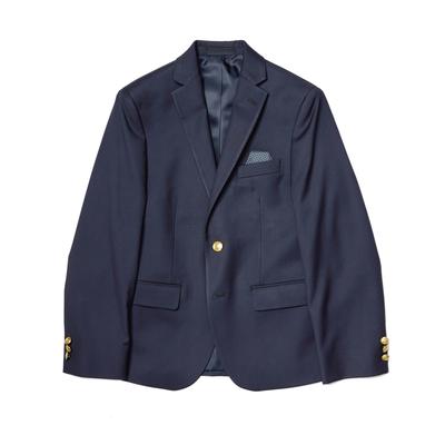 Lauren Ralph Lauren Big Boys Husky Solid Classic Sport Coats - Navy