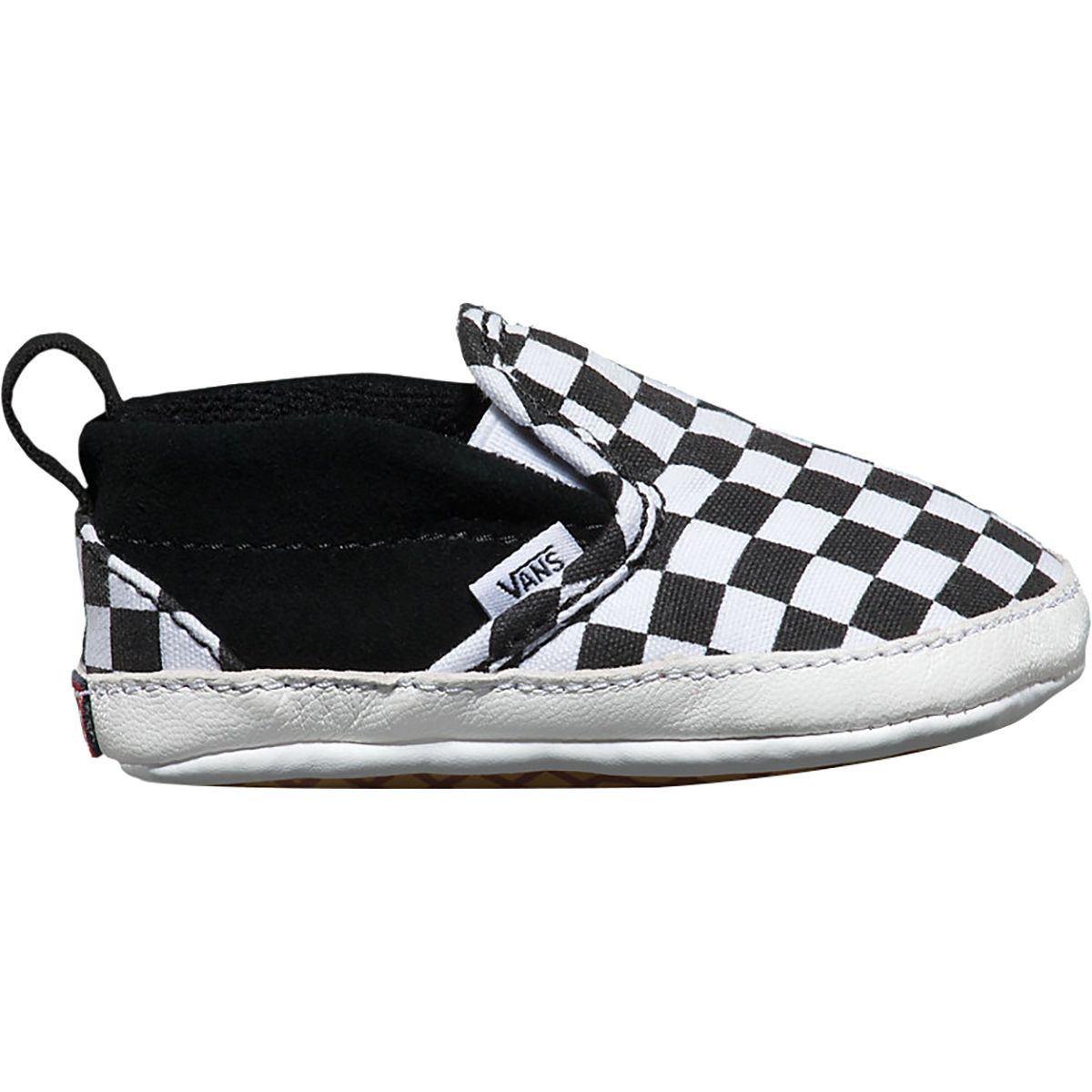 Vans Infant Slip-on V Checkerboard Crib Shoe(Black / True White)