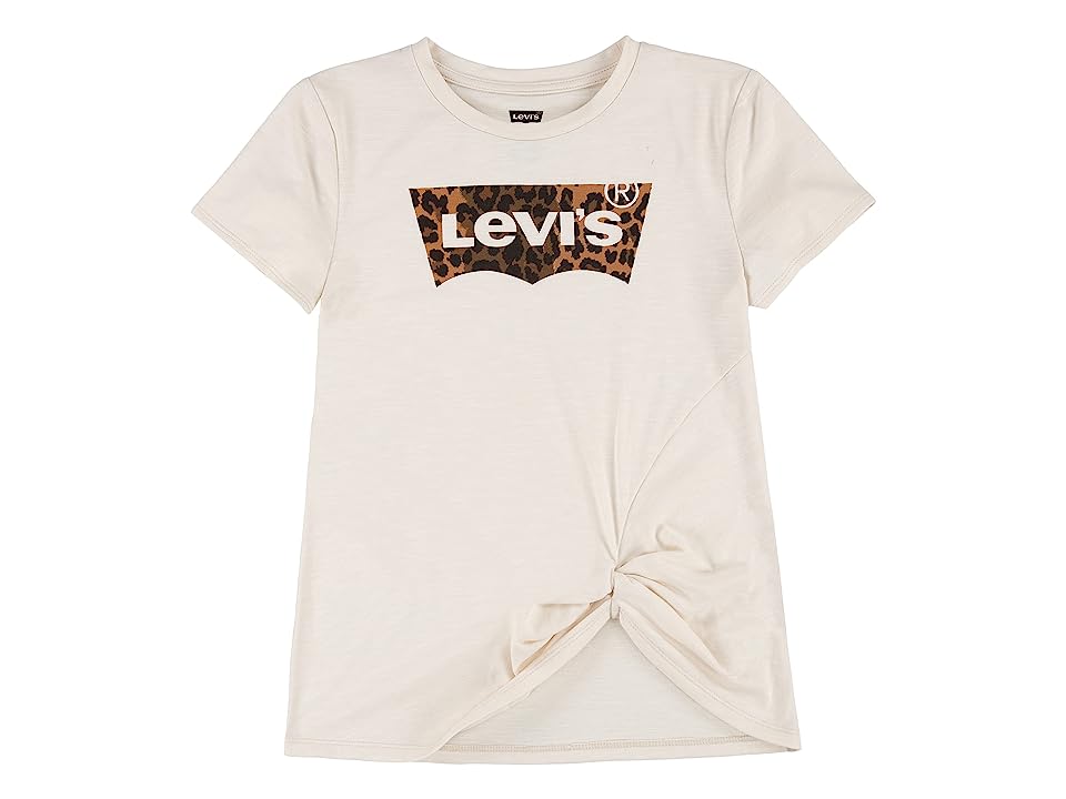 Levi's Girls' Front Tie Graphic T-Shirt- (Antique White)