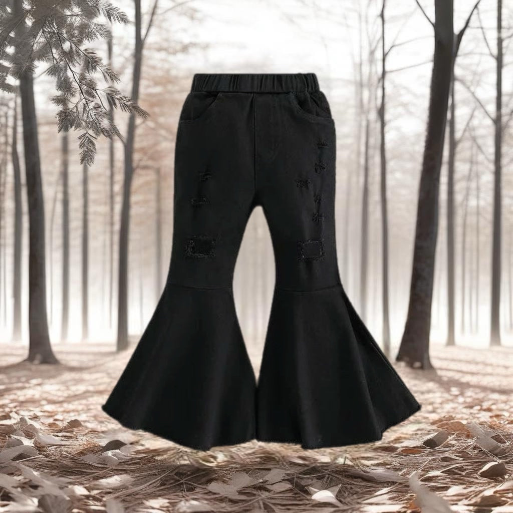 Black Denim Bell Jeans