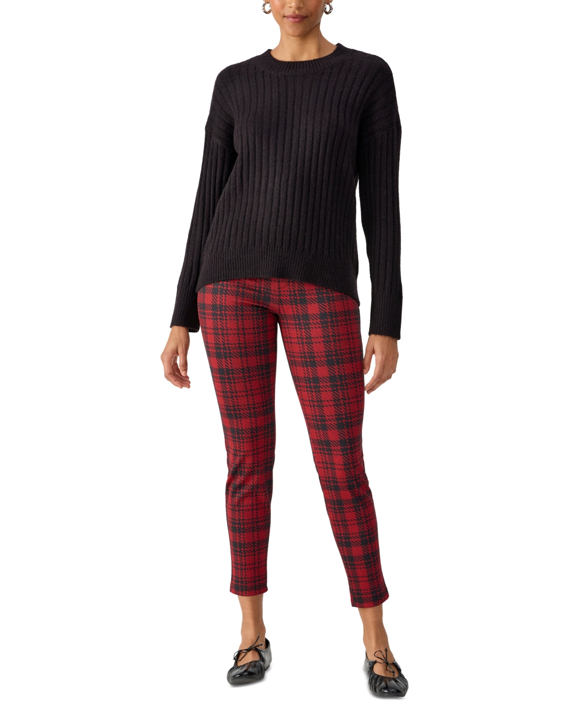 Sanctuary Women's Ribbed Crewneck Sweater - Black