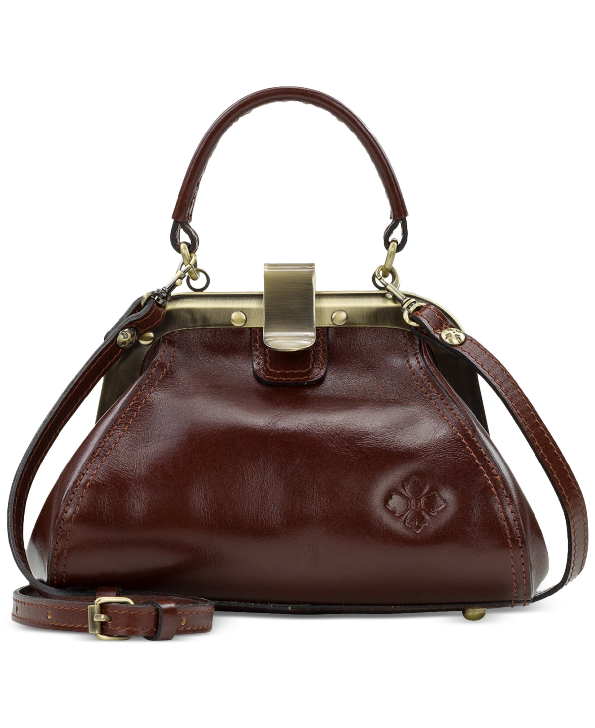 Authentic Patricia Nash Conselice Small Leather Frame Satchel