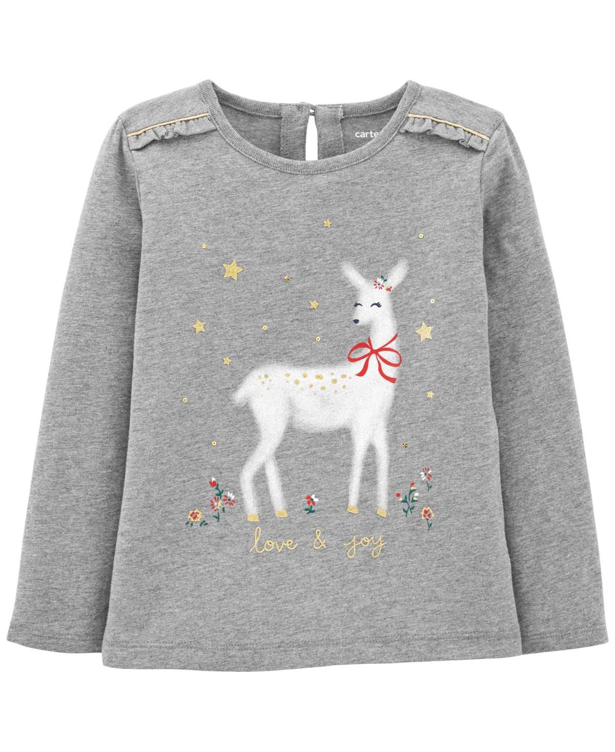 Carter's Toddler Girls Festive Deer Top