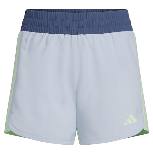 Adidas Kids Clrblock S24 WVN Pacer Short(Big Kid) Girl's Shorts Halo Blue