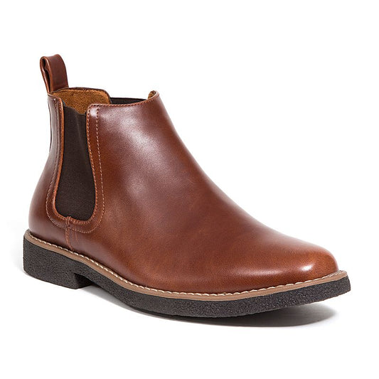 Deer Stags Men's Rockland Chelsea Boots (Redwood/Dark Brown)