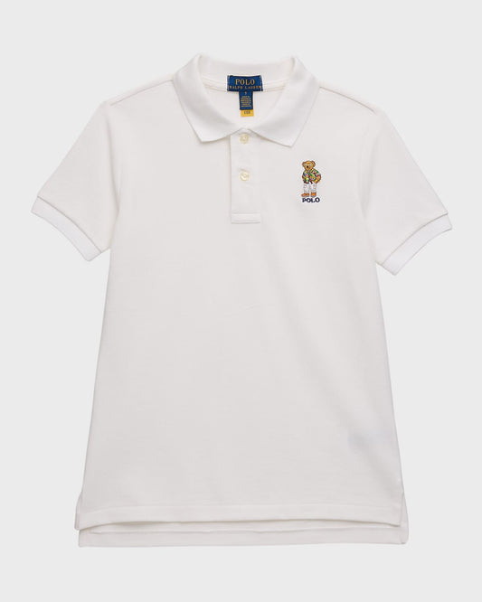 Polo Ralph Lauren Boys Polo Bear Cotton Mesh Polo Shirt - Sp Club White Bear on sale $24.99 online