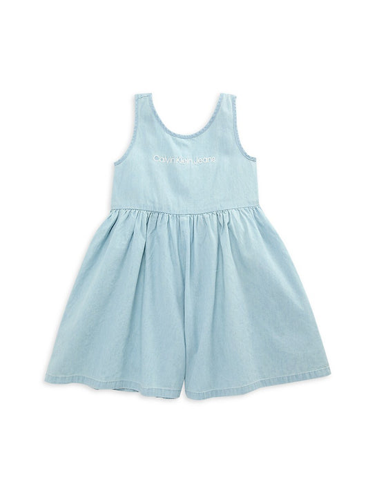 Calvin Klein Jeans Little Girl's Chambray Romper - Blue