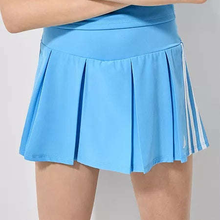 Adidas | Junior's Girl's 3-Stripes Pleated Stretch Woven Skort, Blue