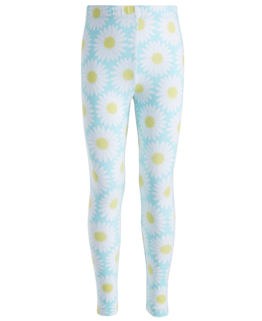 Epic Threads Girls Daisy-Print Leggings- Refreshing Teal