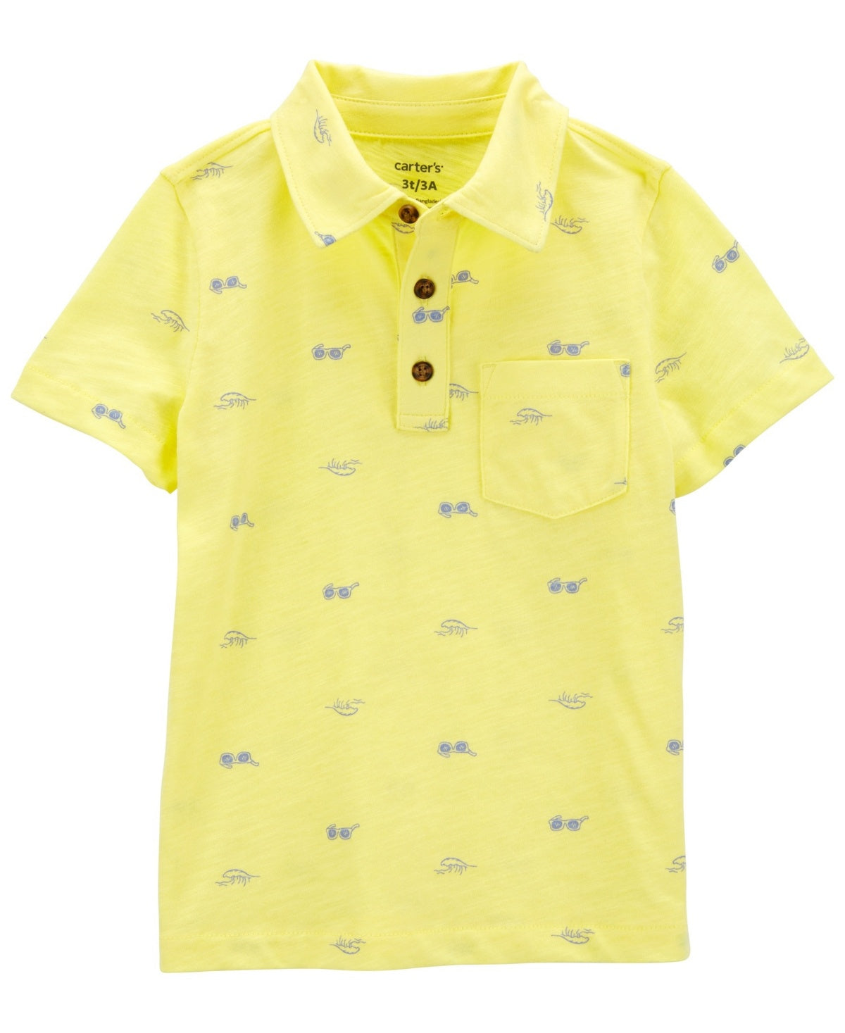 Carter's Toddler Boys Sunglasses Print Polo Shirt - Yellow