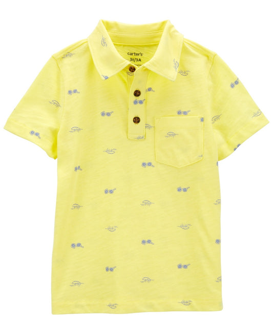 Carter's Toddler Boys Sunglasses Print Polo Shirt - Yellow
