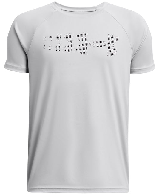 Under Armour Boys' Tech Stadium Lights Short Sleeve T-Shirt Mod Gray/Black