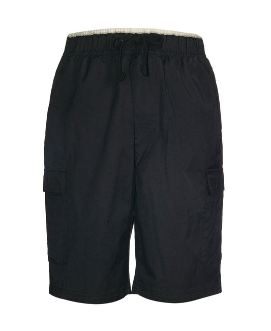 Univibe Big Boys Clifford Cotton, Nylon Cargo Shorts - Black