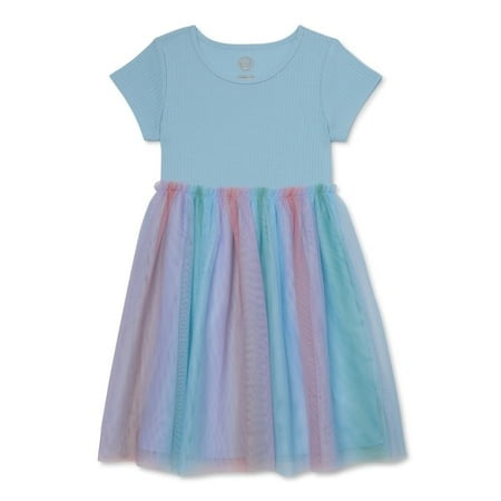 Wonder Nation Girls Short Sleeve Tutu Dress
