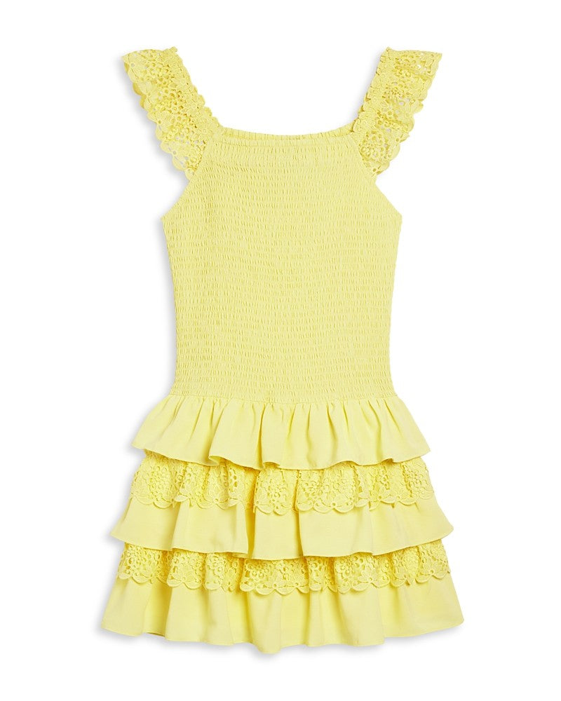 Aqua Girls' Sleeveless Smocked Dress
