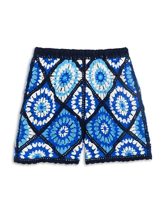 Aqua Girls' Allover Crochet Shorts