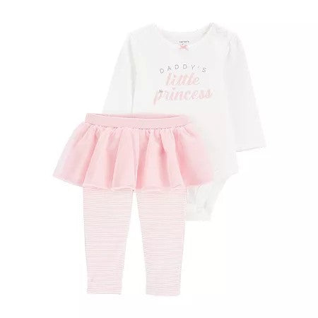 Carter's Baby Girls Daddy's Princess Bodysuit & Tutu Pants, 2 Piece Set
